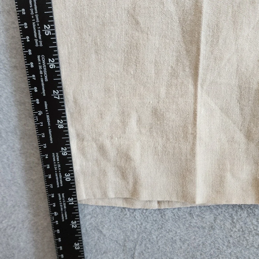 Haspel Linen Trousers Mens 34 Beige Straight Leg Flat Front Coastal Preppy Pants